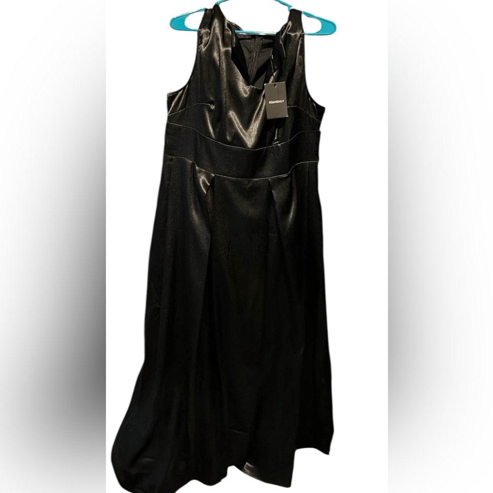 Elegant Black Satin Dress